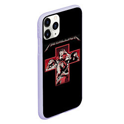 Чехол iPhone 11 Pro матовый METALLICA, цвет: 3D-светло-сиреневый — фото 2