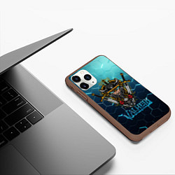 Чехол iPhone 11 Pro матовый Valheim Neon Samurai, цвет: 3D-коричневый — фото 2