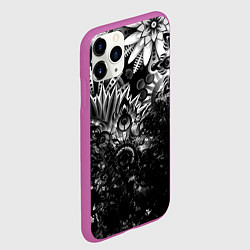Чехол iPhone 11 Pro матовый Floral Pattern, цвет: 3D-фиолетовый — фото 2