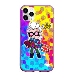 Чехол iPhone 11 Pro матовый Brawl StarsBelle, цвет: 3D-фиолетовый