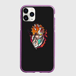 Чехол iPhone 11 Pro матовый Ичиго Маска от ковида, цвет: 3D-фиолетовый