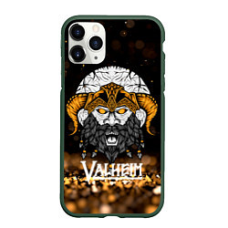 Чехол iPhone 11 Pro матовый Valheim Viking Gold, цвет: 3D-темно-зеленый