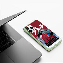 Чехол iPhone 11 Pro матовый Акира, цвет: 3D-салатовый — фото 2