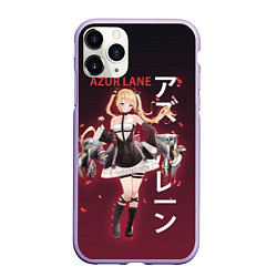 Чехол iPhone 11 Pro матовый Azur lane, цвет: 3D-светло-сиреневый