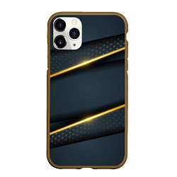 Чехол iPhone 11 Pro матовый 3D luxury gold, цвет: 3D-коричневый