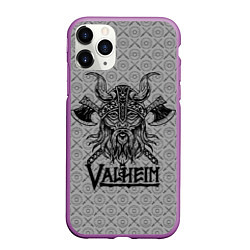 Чехол iPhone 11 Pro матовый Valheim Viking dark, цвет: 3D-фиолетовый