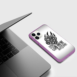 Чехол iPhone 11 Pro матовый ПОМНИ СЛАВЯНИН СВОИ КОРНИ, цвет: 3D-фиолетовый — фото 2