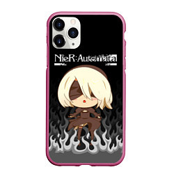 Чехол iPhone 11 Pro матовый NIER AUTOMATA, цвет: 3D-малиновый