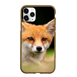 Чехол iPhone 11 Pro матовый Мордочка лисицы, цвет: 3D-коричневый