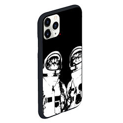 Чехол iPhone 11 Pro матовый Коты Космонавты, цвет: 3D-черный — фото 2