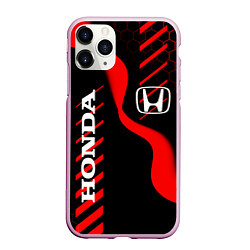 Чехол iPhone 11 Pro матовый HONDA ХОНДА СПОРТ, цвет: 3D-розовый