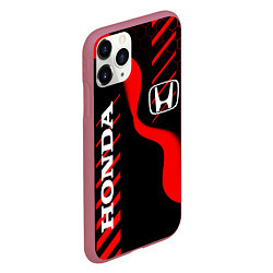 Чехол iPhone 11 Pro матовый HONDA ХОНДА СПОРТ, цвет: 3D-малиновый — фото 2