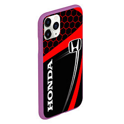 Чехол iPhone 11 Pro матовый HONDA ХОНДА SPORT, цвет: 3D-фиолетовый — фото 2