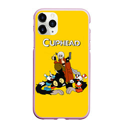 Чехол iPhone 11 Pro матовый Cuphead x DMC, цвет: 3D-розовый