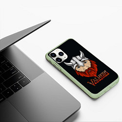 Чехол iPhone 11 Pro матовый Valheim викинг, цвет: 3D-салатовый — фото 2