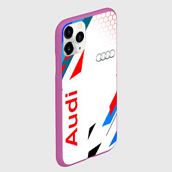 Чехол iPhone 11 Pro матовый AUDI АУДИ SPORT, цвет: 3D-фиолетовый — фото 2