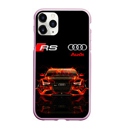 Чехол iPhone 11 Pro матовый AUDI RS 5 FIRE АУДИ РС 5, цвет: 3D-розовый