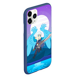 Чехол iPhone 11 Pro матовый Nero anime, цвет: 3D-тёмно-синий — фото 2