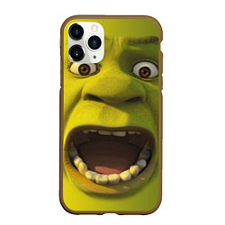 Чехол iPhone 11 Pro матовый Shrek is Yelling, цвет: 3D-коричневый