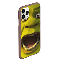 Чехол iPhone 11 Pro матовый Shrek is Yelling, цвет: 3D-коричневый — фото 2