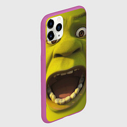 Чехол iPhone 11 Pro матовый Shrek is Yelling, цвет: 3D-фиолетовый — фото 2