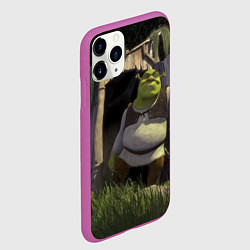 Чехол iPhone 11 Pro матовый Shrek: Somebody Once Told Me, цвет: 3D-фиолетовый — фото 2
