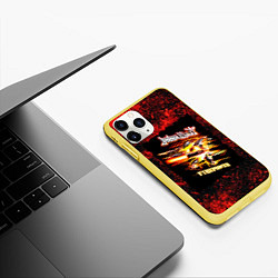 Чехол iPhone 11 Pro матовый JUDAS PRIEST rock, цвет: 3D-желтый — фото 2