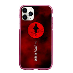 Чехол iPhone 11 Pro матовый Клинок, рассекающий демонов Kimetsu no Yaiba, цвет: 3D-малиновый