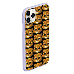 Чехол iPhone 11 Pro матовый Кот в сапогах из Шрека, цвет: 3D-светло-сиреневый — фото 2