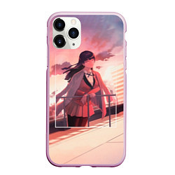 Чехол iPhone 11 Pro матовый Kakegurui Yumeko Jabami art, цвет: 3D-розовый