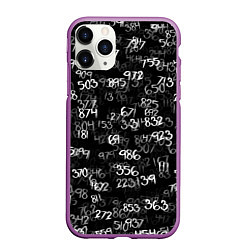 Чехол iPhone 11 Pro матовый Минус семь, цвет: 3D-фиолетовый