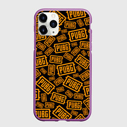 Чехол iPhone 11 Pro матовый PUBG ПАБГ УЗОР, цвет: 3D-фиолетовый