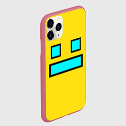 Чехол iPhone 11 Pro матовый Geometry Dash: Smile, цвет: 3D-малиновый — фото 2