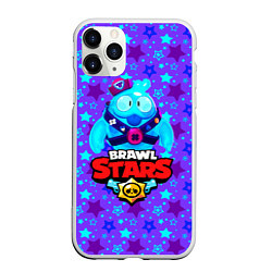 Чехол iPhone 11 Pro матовый Brawl Stars Blue, цвет: 3D-белый