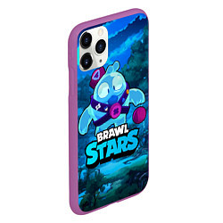 Чехол iPhone 11 Pro матовый Сквик Squeak Brawl Stars, цвет: 3D-фиолетовый — фото 2