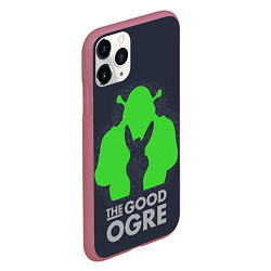 Чехол iPhone 11 Pro матовый Shrek: Im good ogre, цвет: 3D-малиновый — фото 2