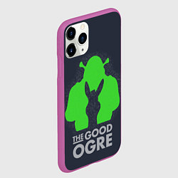 Чехол iPhone 11 Pro матовый Shrek: Im good ogre, цвет: 3D-фиолетовый — фото 2