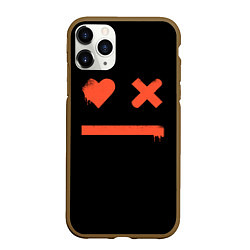 Чехол iPhone 11 Pro матовый Smile Love Death and Robots, цвет: 3D-коричневый