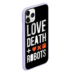 Чехол iPhone 11 Pro матовый Love Death Robots, цвет: 3D-светло-сиреневый — фото 2