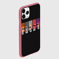 Чехол iPhone 11 Pro матовый Agents Futurama, цвет: 3D-малиновый — фото 2