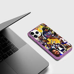 Чехол iPhone 11 Pro матовый КОБИ БРАЙАНТ KOBE BRYANT, цвет: 3D-фиолетовый — фото 2