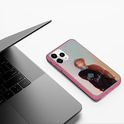 Чехол iPhone 11 Pro матовый SODA LUV, цвет: 3D-малиновый — фото 2