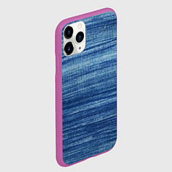 Чехол iPhone 11 Pro матовый Texture Denim, цвет: 3D-фиолетовый — фото 2