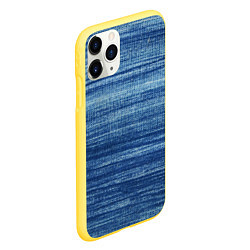 Чехол iPhone 11 Pro матовый Texture Denim, цвет: 3D-желтый — фото 2