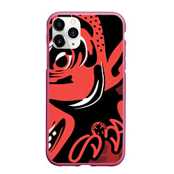 Чехол iPhone 11 Pro матовый SODA LUV БЛЭСС ГАД, цвет: 3D-малиновый