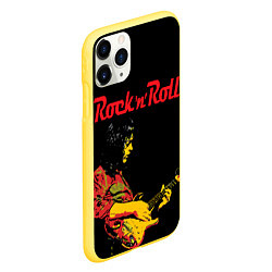 Чехол iPhone 11 Pro матовый ROCK N ROLL, цвет: 3D-желтый — фото 2