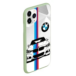 Чехол iPhone 11 Pro матовый BMW БМВ M PERFORMANCE, цвет: 3D-салатовый — фото 2