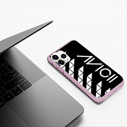 Чехол iPhone 11 Pro матовый AVICII ГЕОМЕТРИЯ, цвет: 3D-розовый — фото 2