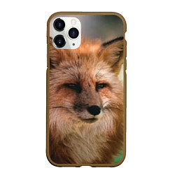 Чехол iPhone 11 Pro матовый Строгая лисица, цвет: 3D-коричневый