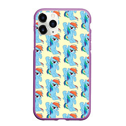 Чехол iPhone 11 Pro матовый Rainbow Dash, цвет: 3D-фиолетовый